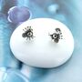 Petite Spider Detailed Stud Earrings, thumbnail 1 of 2