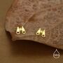 Sterling Silver Binocular Stud Earrings, thumbnail 2 of 11