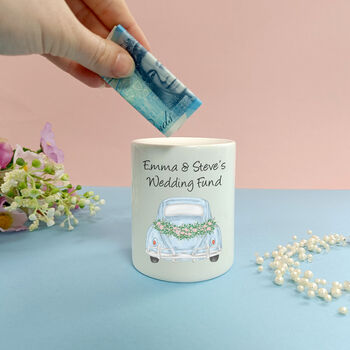 Personalised Wedding Fund Money Box, 3 of 6
