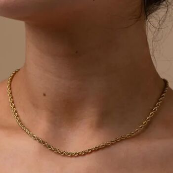 Gold 3mm Rope Necklace, 2 of 12