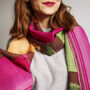 Pure Wool Vibrant Abstract Stripe Scarf, thumbnail 2 of 6
