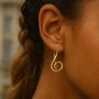Musical Note Sterling Silver Drop Earrings, thumbnail 3 of 4