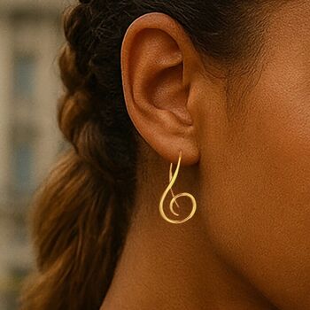 Musical Note Sterling Silver Drop Earrings, 3 of 4