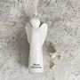 Porcelain Hanging Christmas Angel Decoration, thumbnail 1 of 5