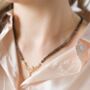 Zircon Mangalsutra Black Beads Pendant Necklace, thumbnail 2 of 4