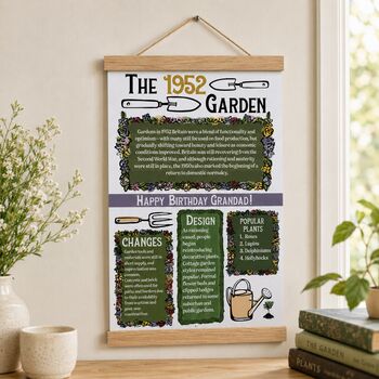 'A Garden In Time' Personalised Print Gift For Gardeners All Years Available, 2 of 12