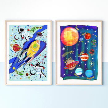 Personalised Children’s Space Prints – Set Of Two To Six, 10 of 12