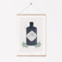 Gin Lover A4 Illustrated Print, thumbnail 3 of 3