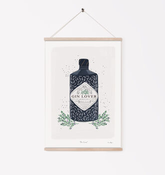 Gin Lover A4 Illustrated Print, 3 of 3