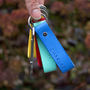 Colourful Personalised Leather Keyring, thumbnail 1 of 7