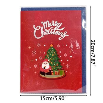 Pop Up 3D Santa Christmas Tree Card, 3 of 3