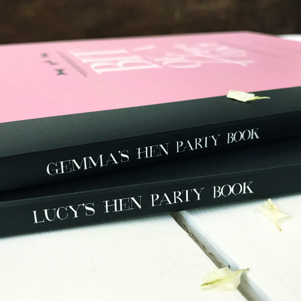 personalised hen party message and memory book by illustries