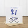 Personalised Bike 21st Birthday Card, thumbnail 3 of 3