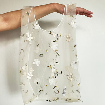 Soft And Cute Tulle Embroidered Bag, 4 of 9