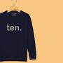 Birthday Age Kids Personalised Birthday Sweatshirt, thumbnail 9 of 12