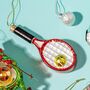 Glass Tennis Racket Christmas Bauble, thumbnail 2 of 3