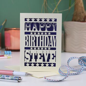 Personalised Happy Birthday Papercut Card, 10 of 12