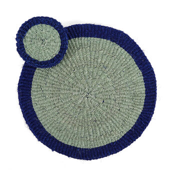 Poet Core Woven Circular Coaster And Placemat, 3 of 3