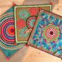 Vibrant Embroidered Bohemian Hippie Cushion Covers, thumbnail 1 of 11