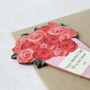 Personalised Valentines Card In Wood, Roses, thumbnail 2 of 5