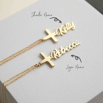 Cross Name Necklace, 6 of 11