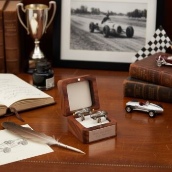 Personalised Retro F1 Motor Racing Cufflinks, 7 of 12