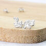 Sterling Silver 50th Birthday Branch Earrings, thumbnail 1 of 8