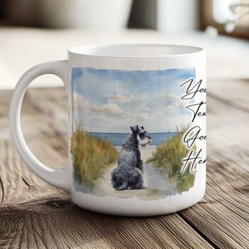 Personalised Schnauzer Dog Beach Walk Collection, 6 of 8