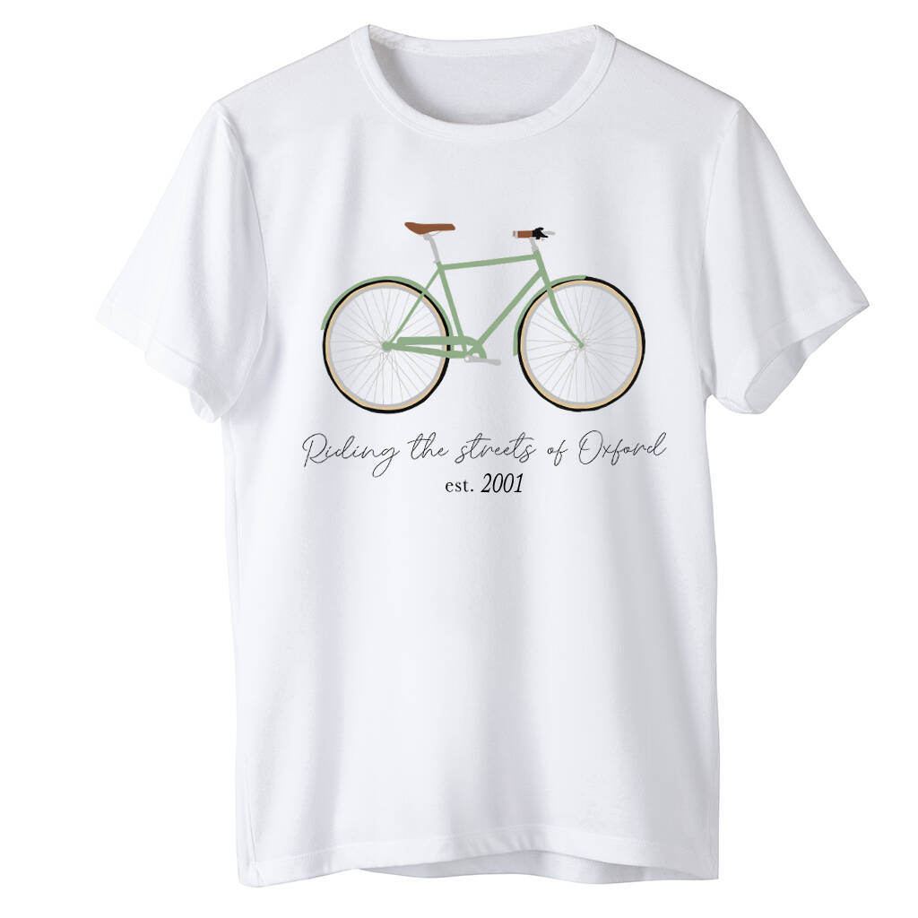 Personalised Cotton Cycling T Shirt By Dibor