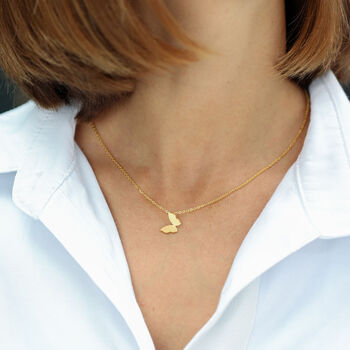 Delicate Butterfly Necklace, 2 of 8