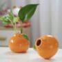 Orange Shaped Ceramic Bud Vase, thumbnail 3 of 3