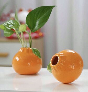 Orange Shaped Ceramic Bud Vase, 3 of 3