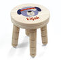 Personalised Cute Puppy Kids Wooden Stool, thumbnail 5 of 6