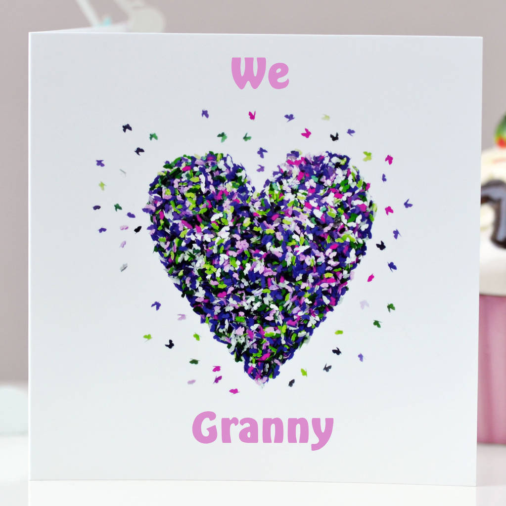 We Love Granny Butterfly Birthday Card, 1 of 9