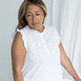 Women's White Cotton Elegant Personalised Nightdress, thumbnail 4 of 7