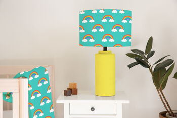 Rainbows And Clouds Green Children's Lampshade, 2 of 2