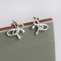 Sterling Silver Bow Studs, thumbnail 1 of 5