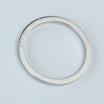 Sterling Silver Simple Thin Band Ring, 2 of 4