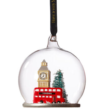 Personalised London Scene Dome Bauble, 4 of 5