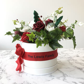 Personalised Christmas Flowers Hat Box, 5 of 7