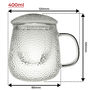 Hammered Glass Infuser Mug 400ml, thumbnail 3 of 6