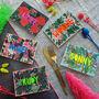 Personalised Neon Floral Place Setting Cards, thumbnail 2 of 7
