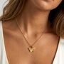 Textured Butterfly Pendant Necklace In 18k Gold, thumbnail 1 of 3