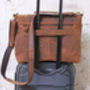 Classic Leather Satchel Briefcase, thumbnail 4 of 11