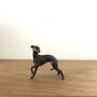 Miniature Bronze Whippet Sculpture 8th Anniversary Gift, thumbnail 4 of 11