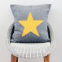 Vibrant Handmade Wool Cushion With Star, thumbnail 2 of 9