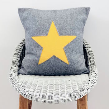 Vibrant Handmade Wool Cushion With Star, 2 of 9