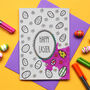 Happy Easter Colouring In Card, thumbnail 1 of 2