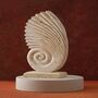 All White Shell Sculpture On Marble Base, thumbnail 1 of 3