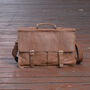 Vegetable Tanned Genuine Leather Laptop Bag, thumbnail 1 of 12